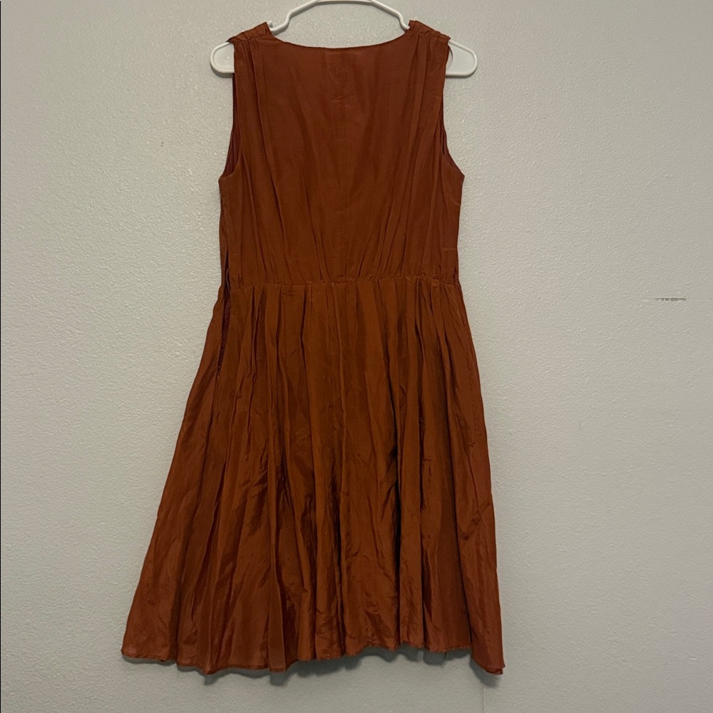 Caroll Terracotta Sleeveless Mini Dress size 38 - Picture 4 of 6